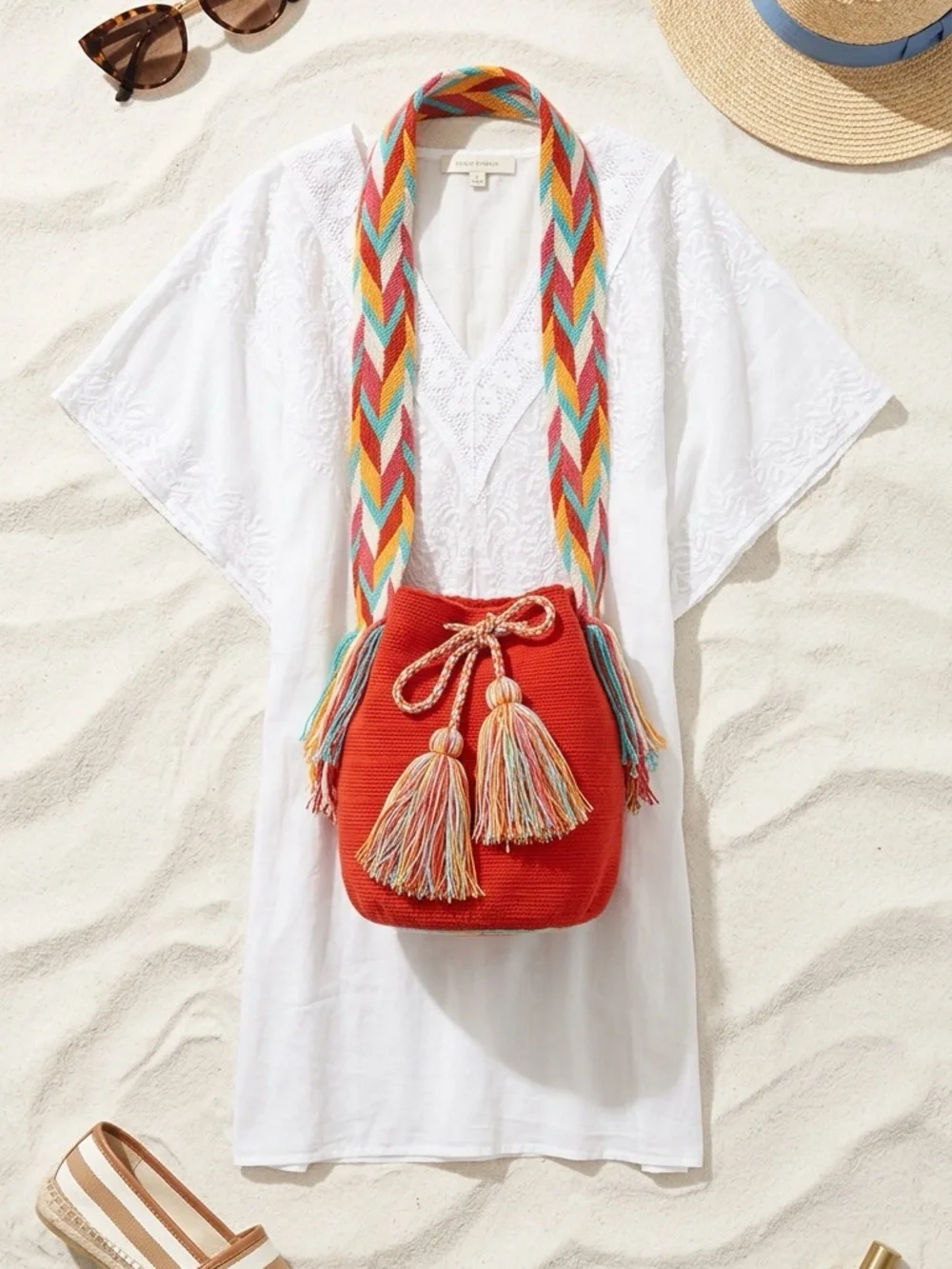 Designer Erika Peña Lt. Blue RITA hi-lo tiered Shirt Dress+ Waist Tie - Picture 4 of 9